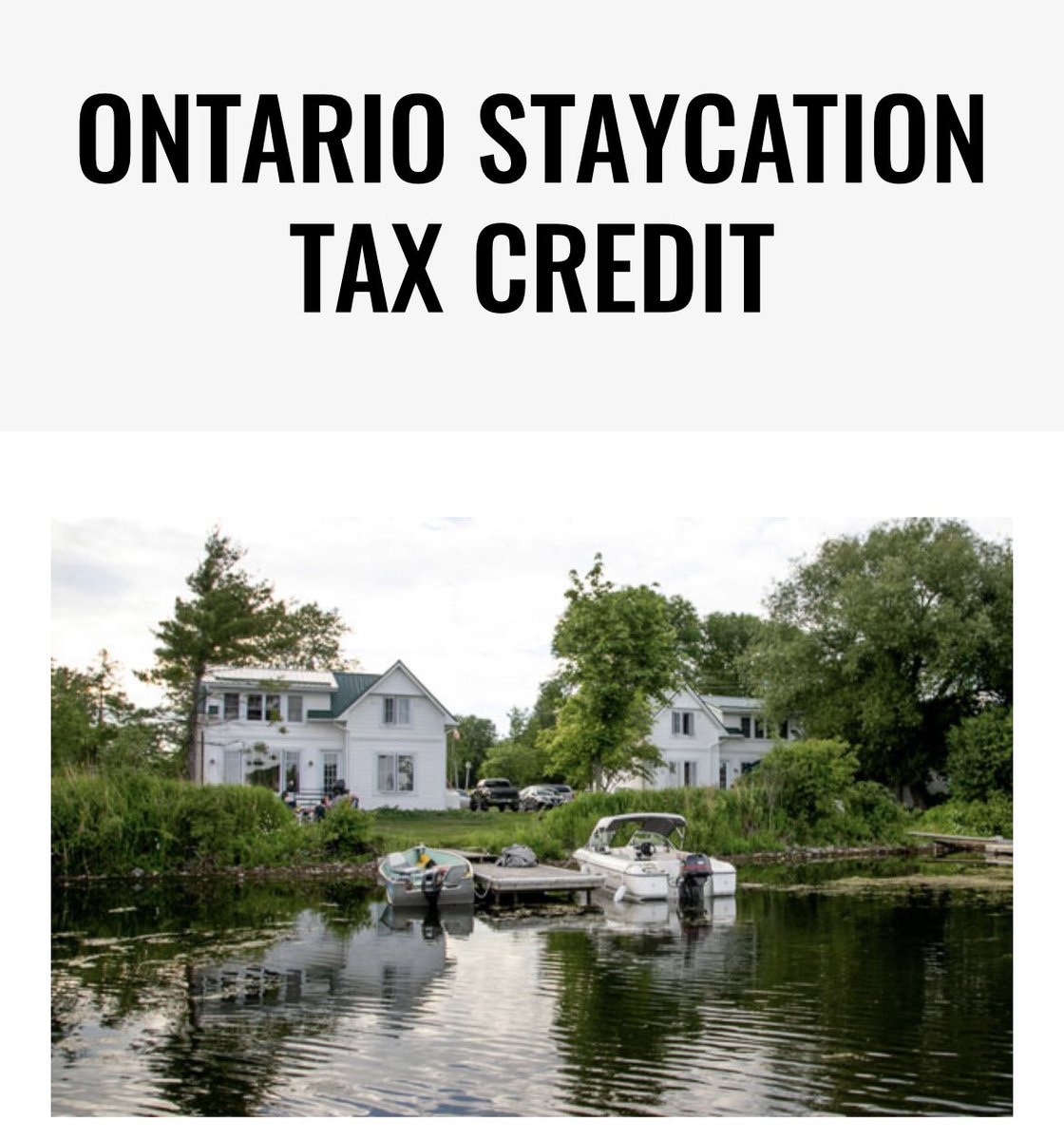 ElmhirstsResort's tweet image. In an effort to help the tourism and hospitality sectors recover &amp;amp; encourage Ontarians to explore the province, the Ontario Government has announced a Staycation Tax Credit for the 2022 Tax Year.
🔗 elmhirst.ca/ontario-stayca…
#goresorting #rediscoveron #thekawarthas #ontariotravel