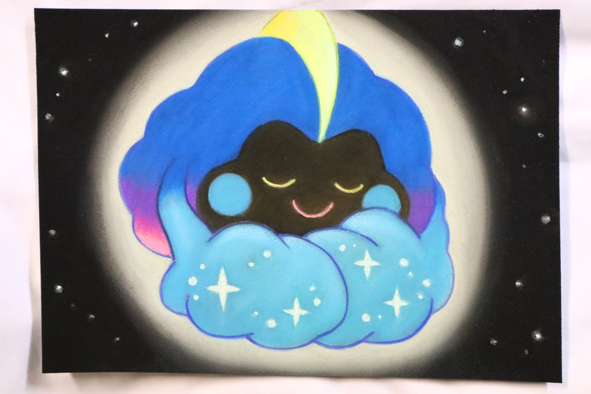 結城るいさんはtwitterを使っています ポケモン Pokemon コスモッグ Cosmog パステル パステル画 Pastel アナログ絵 イラスト王国 イラスト基地 Illustration の紙にパステルでコスモッグ T Co Fj7yiog7cu Twitter