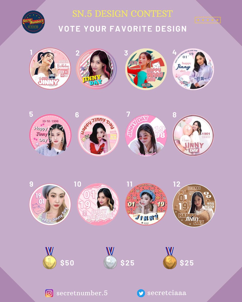 secretciaaa's tweet photo. #SN5_FanArtContest

Vote your favorite design for Jinny Birthday Ava Profile Picture! Like ✅ RT ✅ 

No. 6

VOTING PERIOD:2022.01.15~2022.01.17, 20.00 KST

#SECRET_NUMBER #시크릿넘버 #SN5_FANART https://t.co/saVhfCxjpn