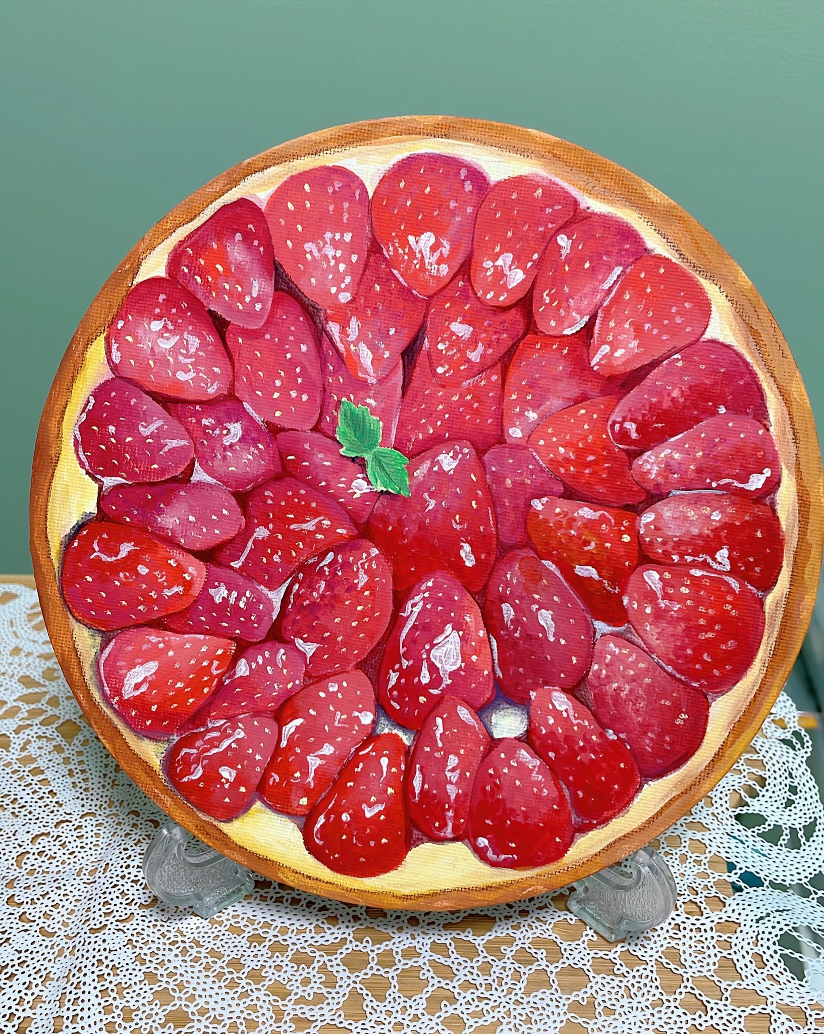 亜樹 食べ物イラスト更新中 いちごタルトが完成しました 今までのキャンバスよりちょっと大きめ 食べ物 イラスト イラスト好きと繋がりたい 絵描きさんと繋がりたい T Co C7u0kzksk4 Twitter