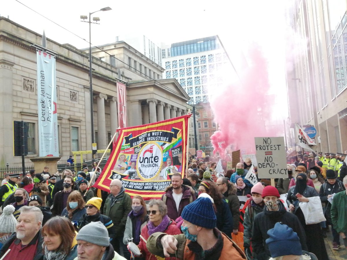 nw70209's tweet photo. Unite @nw70209 members protesting against the anti campaign #pcscb. Solidarity with all trade unionists out protesting today https://t.co/VI2l6asjXY