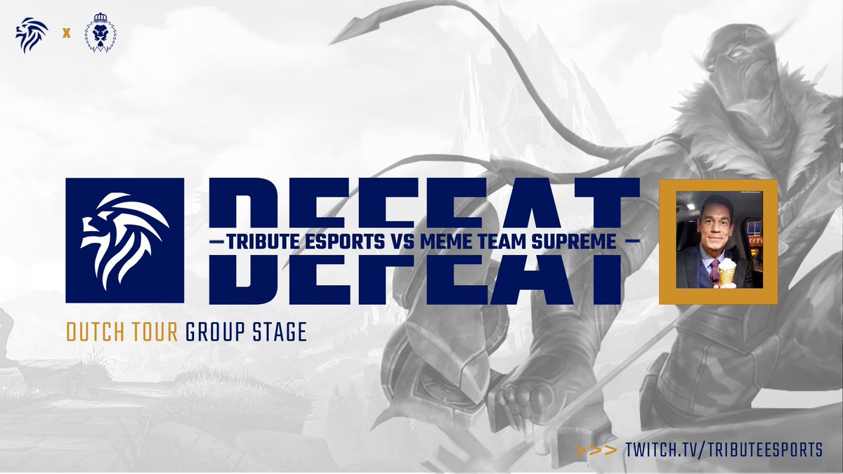 NlTribute's tweet photo. Ondanks een pentakill van @LudazelADC helaas een nederlaag. Hele close game, volgende game is voor ons!
Well played Meme Team Supreme! #TRB https://t.co/5iej9bWeuK