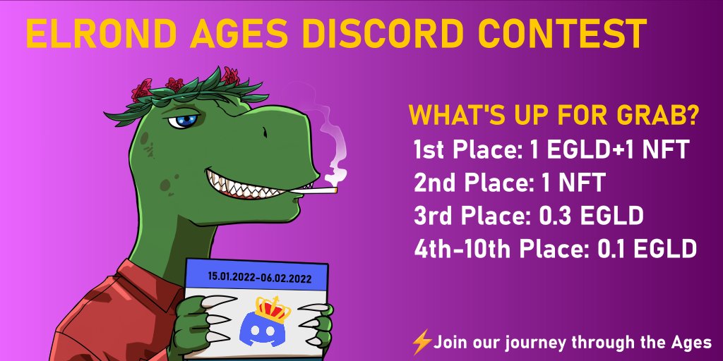 ElrondAgesNFTs's tweet photo. Hey #ElrondCommunity, it's time to build our prehistoric tribe 🦖⚡

Join us in our journey through the ages, get to know the project and win prizes: https://t.co/Lo4NpIBM1J

#ElrondNetwork #ElrondAges #ElrondNFT #EGLD #NFTs https://t.co/DtqvDvKzWh