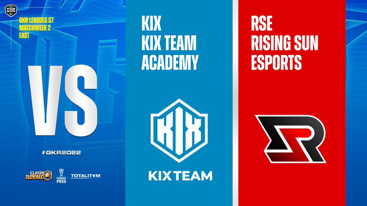 𝙆𝙄𝙓 𝙉𝙀𝙒𝙎𝙇𝙀𝙏𝙏𝙀𝙍 
#ClashRoyale

Second game for KIX in #GKRS7
Start soon.. 22:00 GMT+8

Opponents: <a href="/RisingSun_GG/">Rising Sun Esports</a> 

Watch here: leaguepass.gg/#/en/tournamen…

#GOKIX