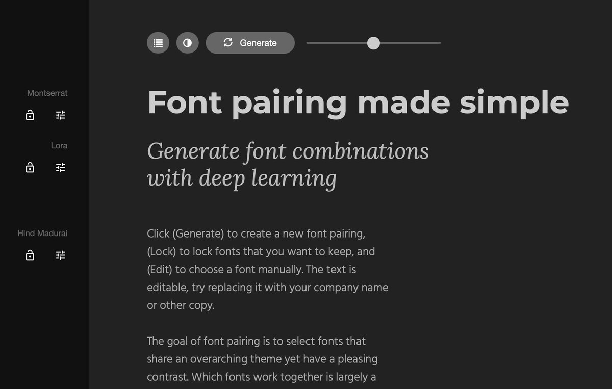 arwasil's tweet photo. Nyari satu font yg cocok ama keinginan kita tuh susah. 
Apalagi Nyari KOMBINASI font yg ciamik, lebih susah lagi.

Aku nemu tool yg bisa bantuin nyari kombinasi yg pas dengan bantuan Deep learning Neural Network.

A 🧵 https://t.co/3cQairJwTF