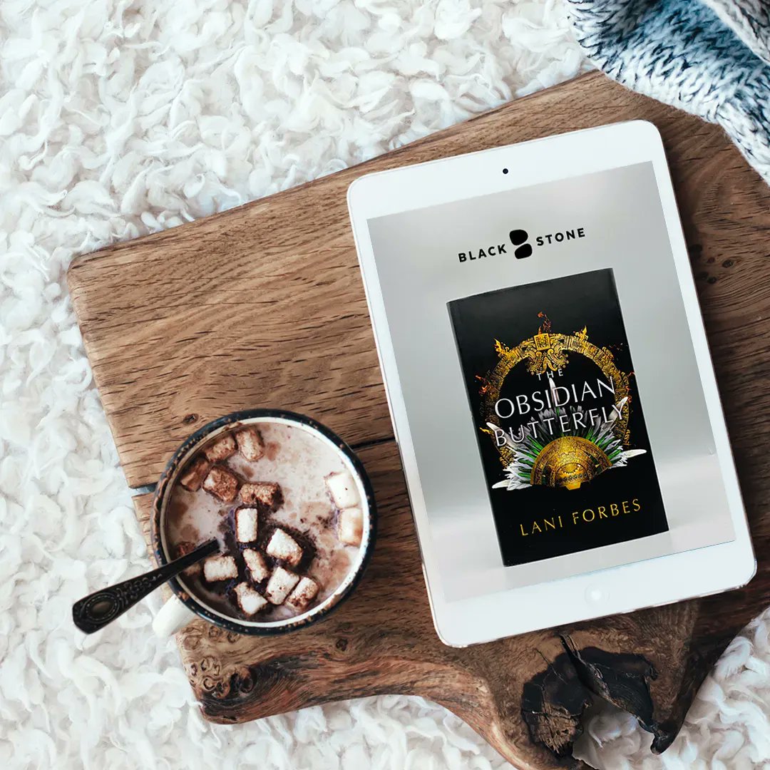 BlackstoneAudio's tweet photo. We're going cocoa for this #pubday news: #THEOBSIDIANBUTTERFLY, the finale to the #AgeofTheSeventhSun series by @LaniForbes launches in exactly ONE MONTH on 2/15!🦋✨

👉Never miss a moment from the Blackstone bookiverse by subscribing to our newsletter: https://t.co/OqaNioBOYm https://t.co/Uw3tWt2xqO