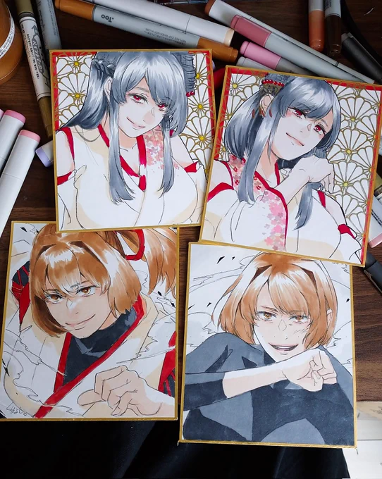明日持っていく色紙です!よろしくお願いします～!!ぜーんぶ小色紙!!!  #艦隊名古屋 