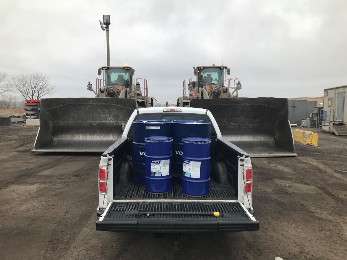 Volvo L350H fleet demands premium Volvo lubricants.  Product Support Rep, Ben Carter, taking care of these two wheel loaders.

<a href="/VolvoCE_NA/">Volvo Construction</a>