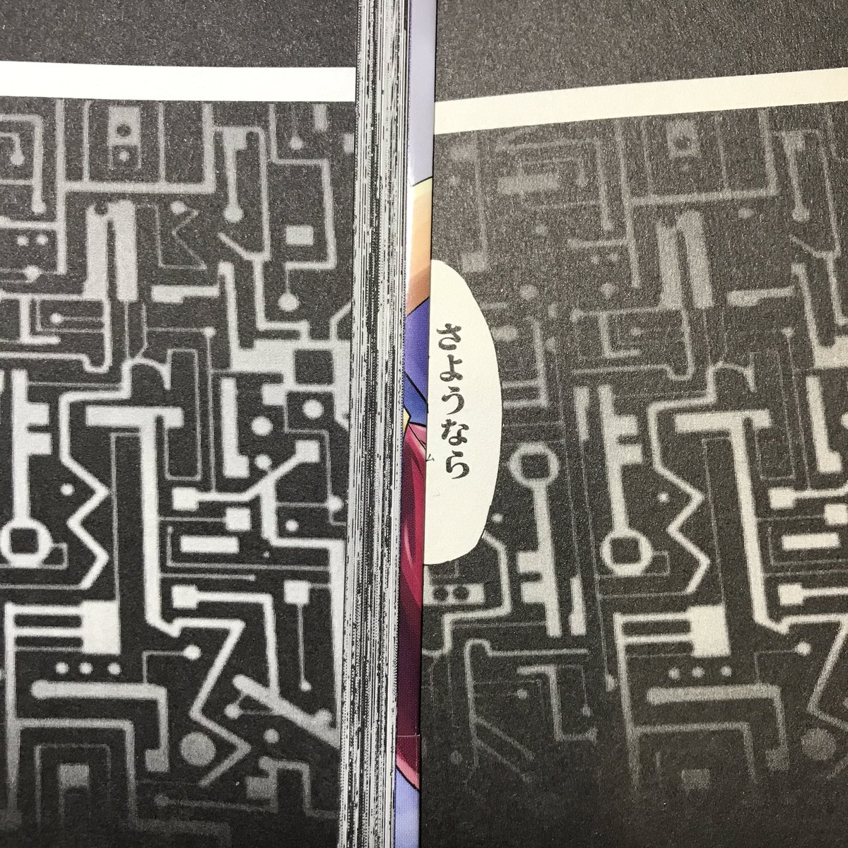 ガンダムX単行本 デジタルリマスタースキャンとの比較。
右はGレジェンドコミックス版。
トーンの黒つぶれが抑えられてより生原稿に近い印刷になりました。読みやすいです♪ 
