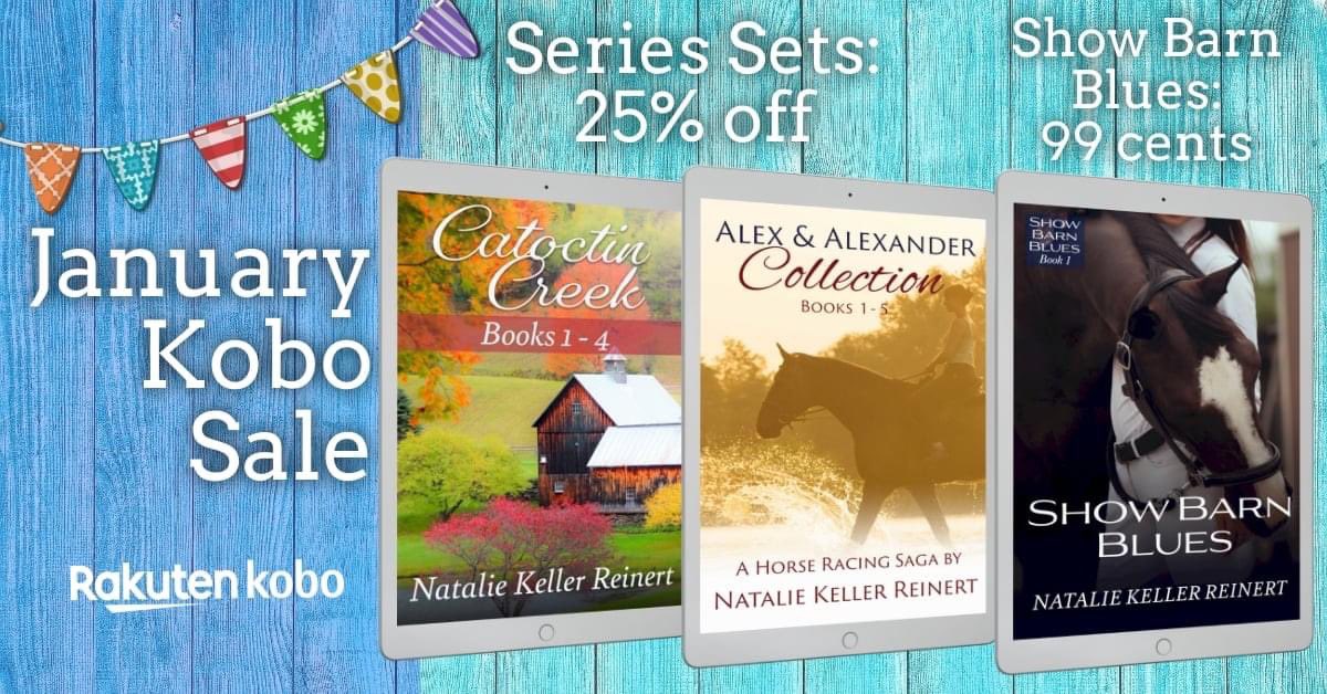 New ebook sales:
SHOW BARN BLUES is 99 cents at all stores!

books2read.com/showbarnblues 

Kobo: 25% off sale 😍

Add JAN25 at checkout to save on these boxset ebooks! 

Catoctin Creek: kobo.com/us/en/ebook/ca…

Alex: kobo.com/us/en/ebook/al…