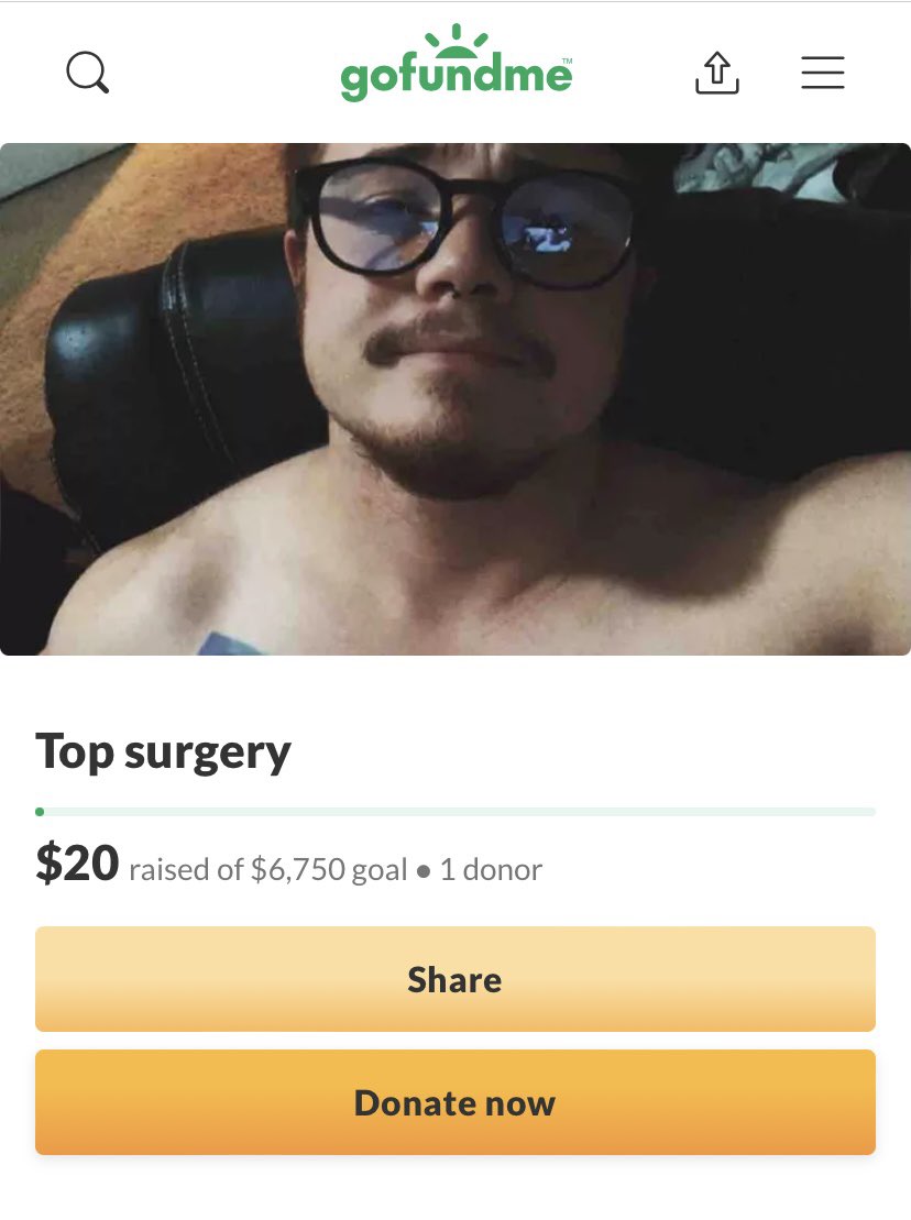 MaddyMorphosis's tweet photo. HEY GUYS!

If you have anything to give, please consider donating to my friend’s top surgery. 

And if you don’t have a dollar, please share! Link here ⬇️ 
https://t.co/xWugWqcwH2

Thank you all! 🙌 https://t.co/zt3nUSuEnb