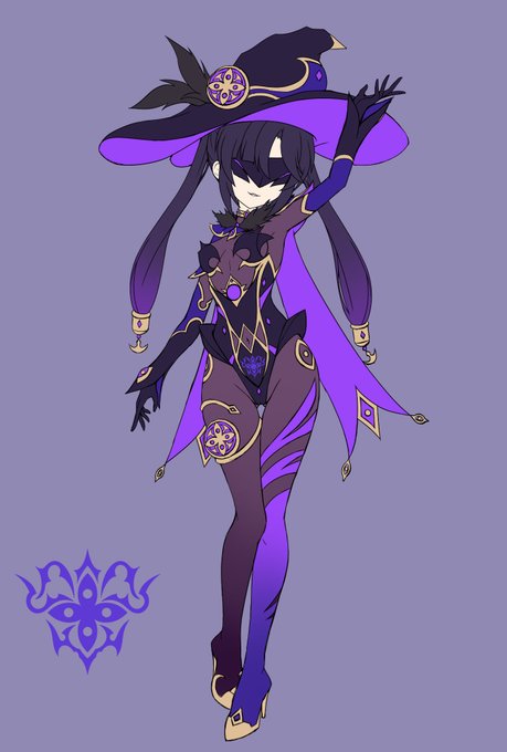 ファデュイ・占星術師 的な悪堕ちモナのラフ 