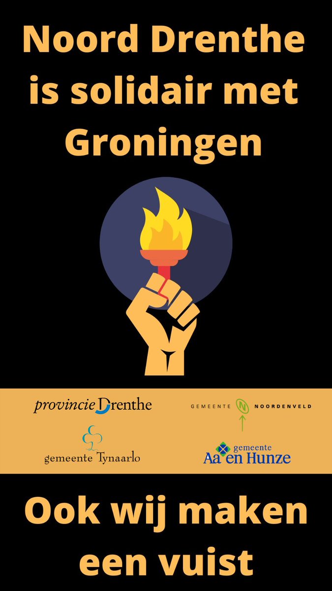 Ook Drenthe staat achter Groningen! En wij maken ook die vuist voor onze inwoners!