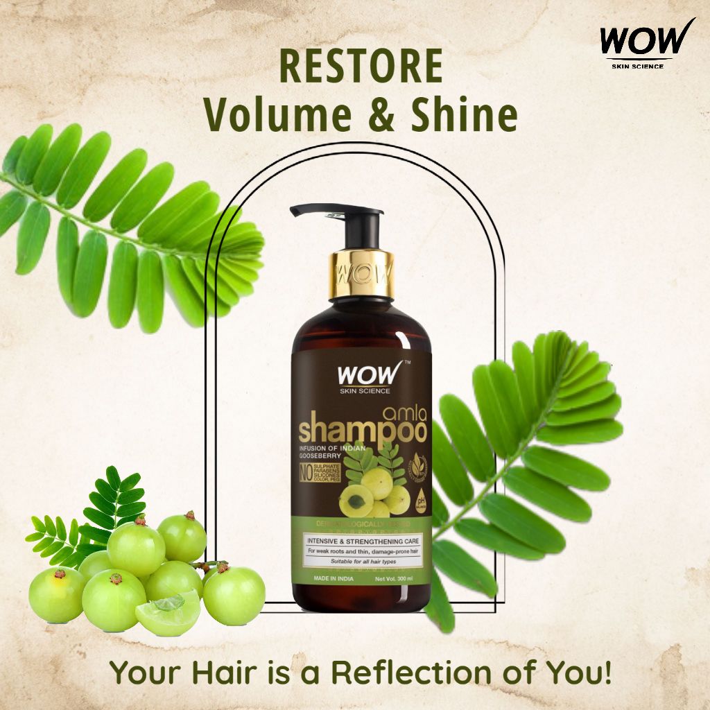 wow_shampoo's tweet photo. This winter strengthen the bond with your hair with WOW Skin Science Amla Hair Shampoo. ❄️ 
Fight itchy scalp, dry hair and roots with the intensive care of 100% organic Amla packed in a bottle!
Buy now @wowskinscienceindia ✨
 #bewownaturally #haircare #amla #digitalmarketing https://t.co/X4mFHps2hr