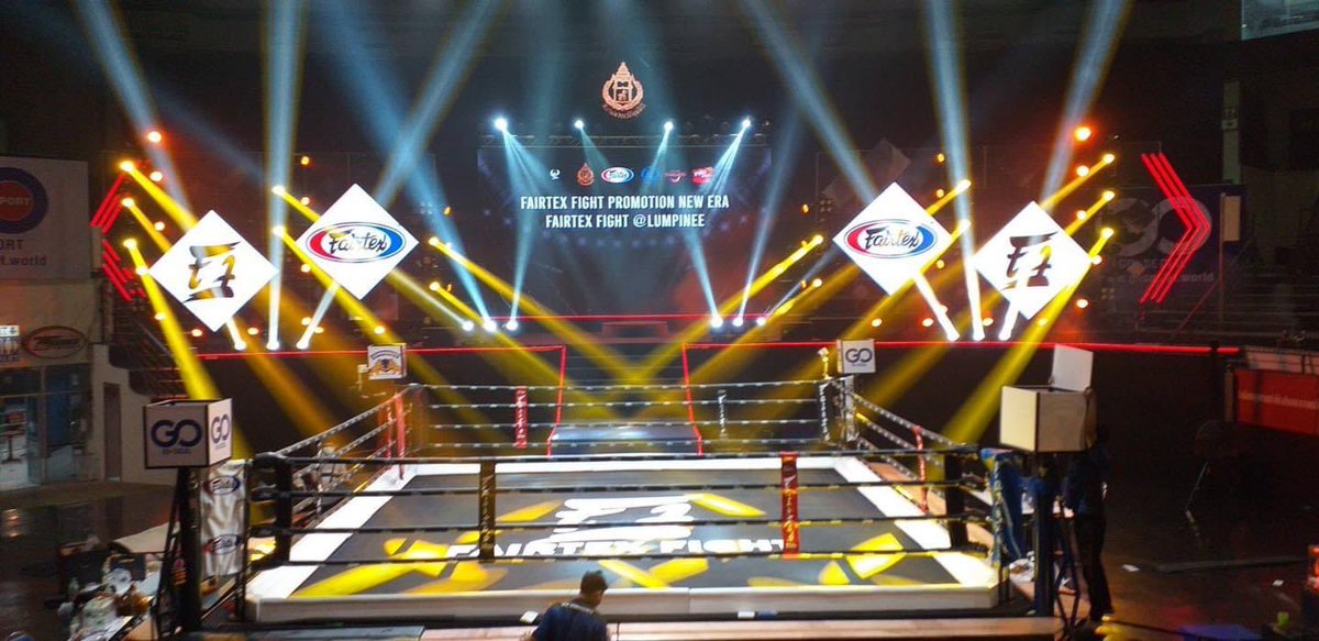 LumpineeBoxing's tweet photo. The stadium is ready to host tomorrow’s Fairtex Fight Promotion event. 

We will broadcast the show live via our Facebook page from 6pm 🇹🇭 🕰 https://t.co/9ijZogIeKd