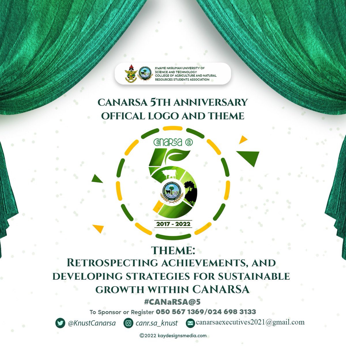 canarsa_knust's tweet photo. Official unveiling of the 5th Anniversary Celebration LOGO and THEME of the College of Agriculture and Renewable Natural Resources Students’ Association🎉!

#CANaRSAUnveils | #CANaRSAAt5 https://t.co/XDDQIMtChF