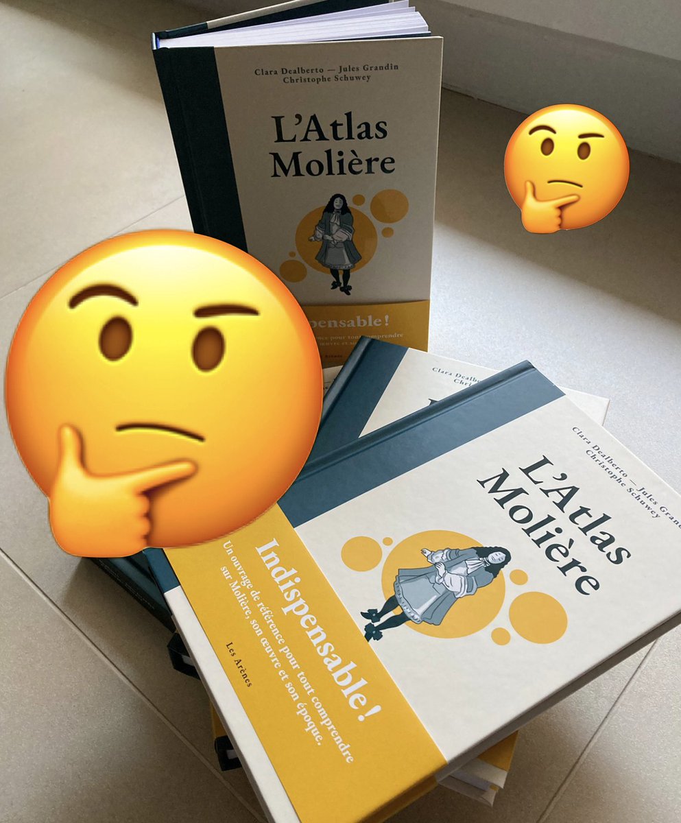 Clara Dealberto (@claradealberto) on Twitter photo Aujourd'hui, c'est l'anniversaire du baptême de Molière, Et jeudi, nous sortions avec @cschuwey et @julesgrandin notre Atlas Molière chez <a href="/les_arenes/">Éditions Les Arènes</a>.
Un livre écrit à 6 mains, de part et d'autre de l'Atlantique. Mais comment est-ce qu'on a fait ?
Je vous raconte TOUT ⬇️ Aujourd'hui, c'est l'anniversaire du baptême de Molière, Et jeudi, nous sortions avec @cschuwey et @julesgrandin notre Atlas Molière chez <a href="/les_arenes/">Éditions Les Arènes</a>.
Un livre écrit à 6 mains, de part et d'autre de l'Atlantique. Mais comment est-ce qu'on a fait ?
Je vous raconte TOUT ⬇️