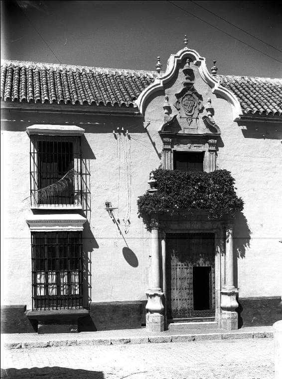 Esta casa se asienta sobre una parcela de enormes dimensiones, una de las mayores de todas las que se encuentran en este viejo barrio de San Juan, y de las que luego se segregaron algunas parcelas menores.

📖 Marchena, Ayer y Hoy.