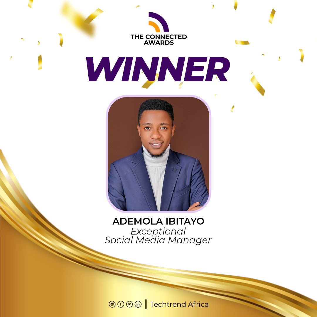 IbitayoAdemola's tweet photo. Yes! We did it!🎊🥳
Thanks, everyone for being part of this success! 🙌
Thank you, @AfricaTechtrend
#theconnected #brand #technology #digitalmarketing #socialmediamanager #thankyou https://t.co/wZYk5RAP80