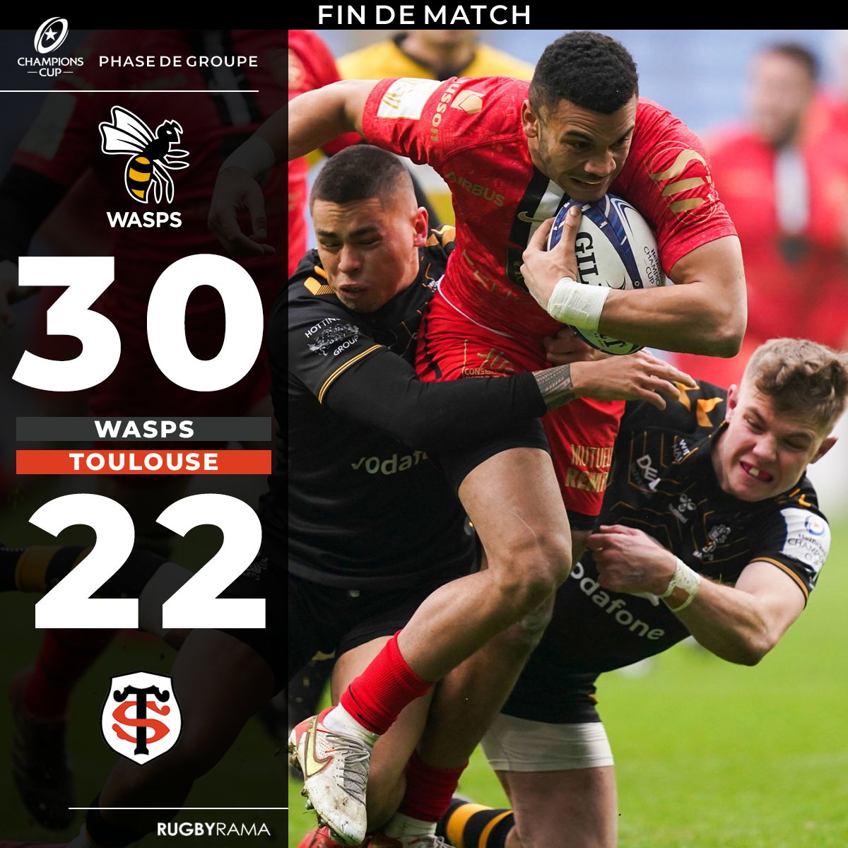 RugbyramaFR's tweet photo. Malgré une longue supériorité numérique, le Stade toulousain était impuissant cet après-midi. #WASPSST
Le film du match > https://t.co/mZPqLLTdZq https://t.co/difrQgtUZb