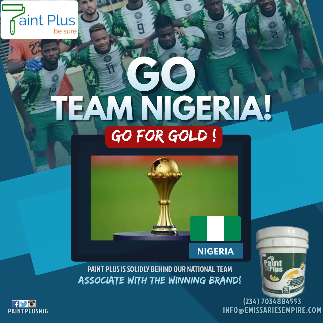 paintplusnig's tweet image. Paint Plus wishes our Super Eagles an amazing outing at the 2022 AFCON tournament.
We are solidly behind you, GO FOR GOLD.
#afcon2022 
#teamsupereagles 
#paintplus