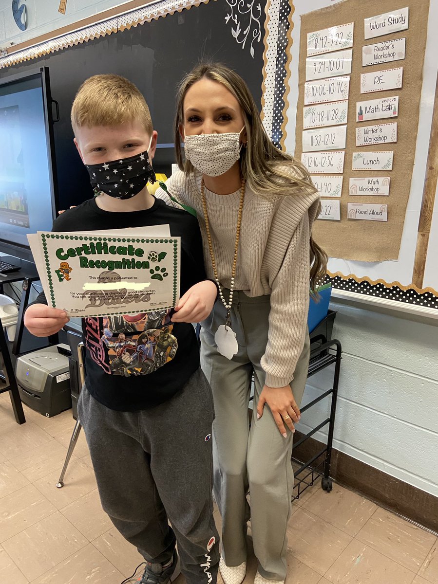 Congratulations to our character award winner! We are so proud of how you ROCK!