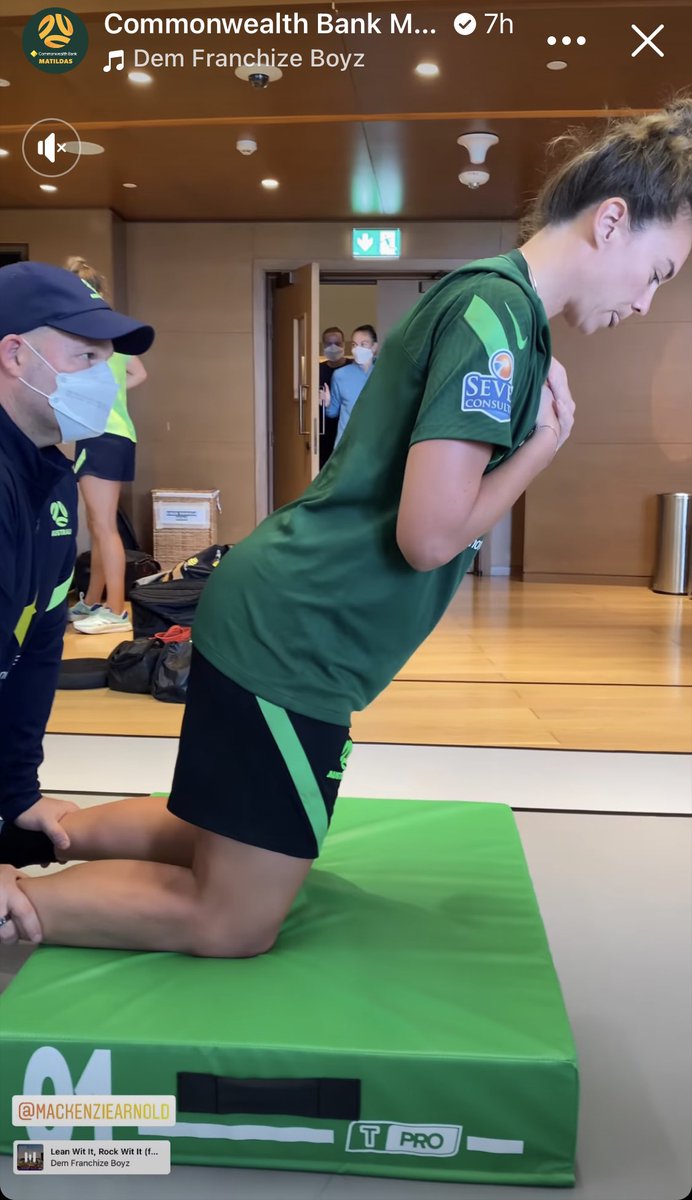 FigtreePhysio's tweet photo. 👊💪 @TheMatildas getting their dose of Nordic hamstring curls while in camp in Dubai. 

A key exercise in the Performance component of the @FootballAUS Perform+ and great to see the pros settling a great example. 

https://t.co/xlbuL2zRdK

Note: not the only exercise done https://t.co/tQx9Udqvud