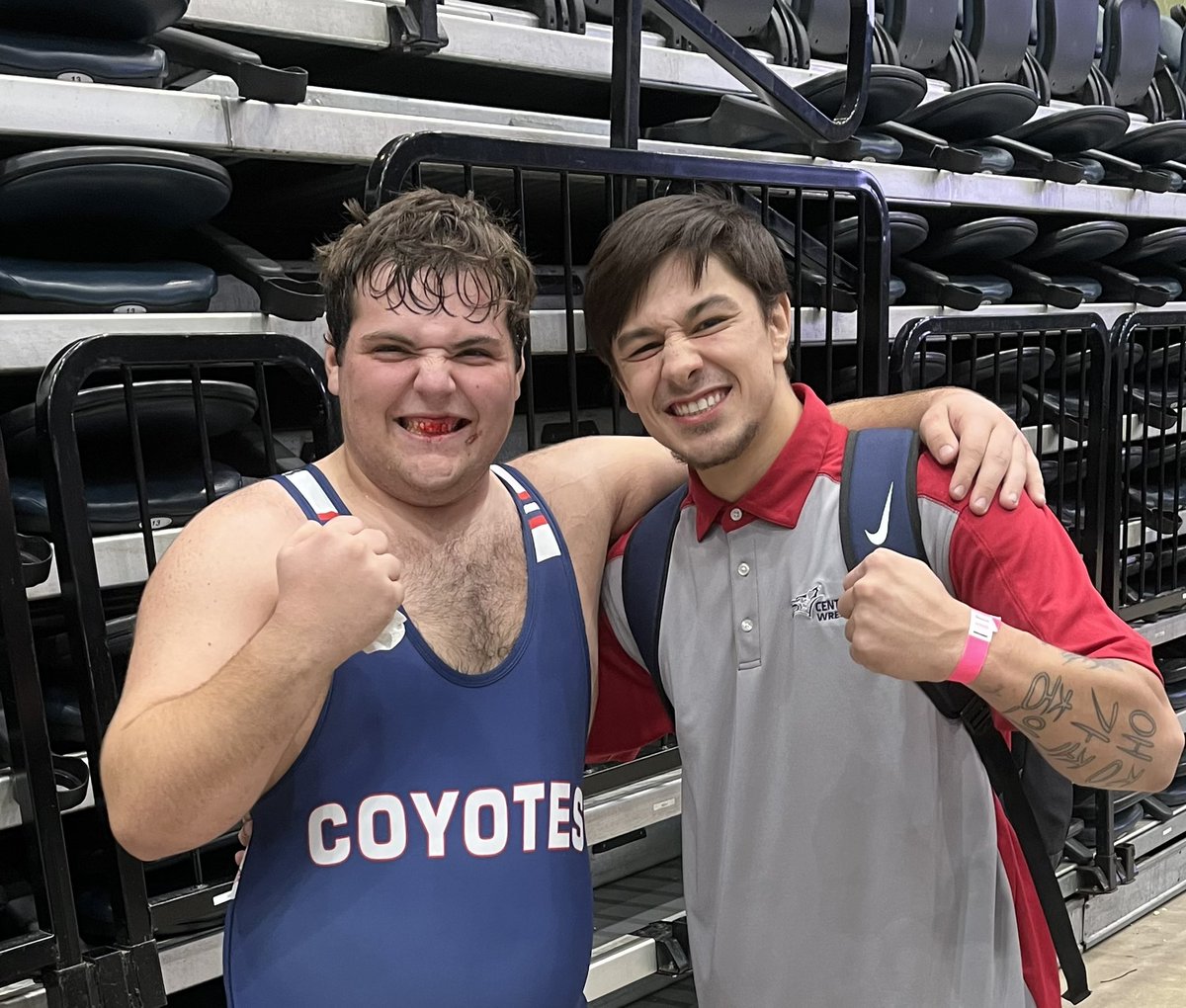 Going for first at the flowing wells tournament @CeHS_Wrestling