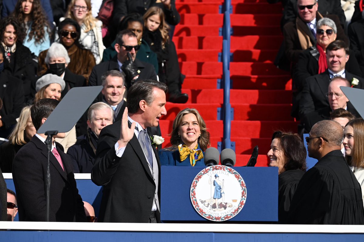 GlennYoungkin's tweet photo. Virginia, I am honored to serve you as the 74th Governor of this great Commonwealth.  

I will work every day to strengthen the spirit of Virginia, and renew the promise of our people. https://t.co/tpPphIJtiw
