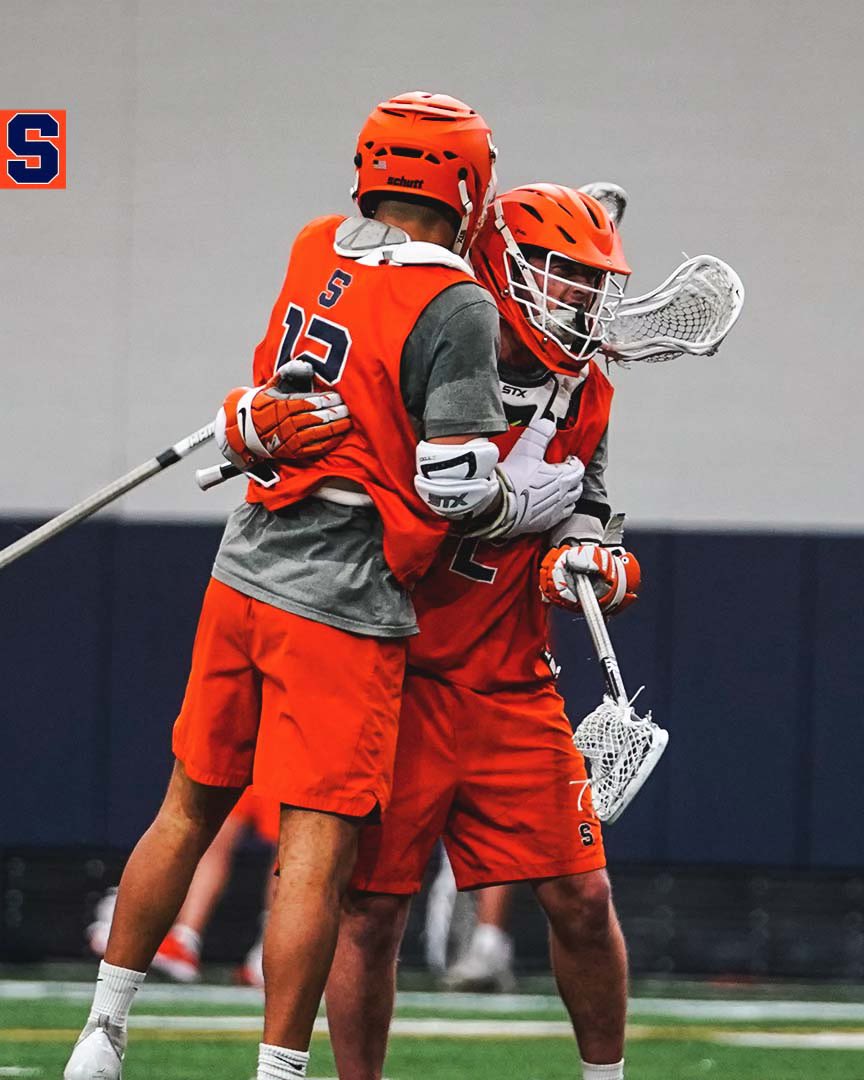 CuseMLAX's tweet photo. We had an up-tempo thriller that went to OT for our first intra-squad scrimmage of the spring.

Boys got after it today 🍊🔥 https://t.co/069I6DOQtn