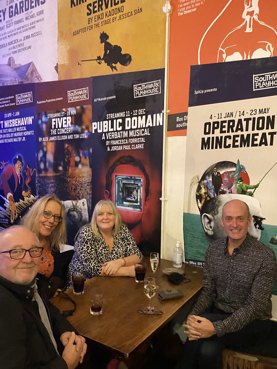 Fab afternoon at <a href="/swkplay/">Southwark Playhouse</a> seeing Operation Mincemeat…best musical in London by a mile…go see!