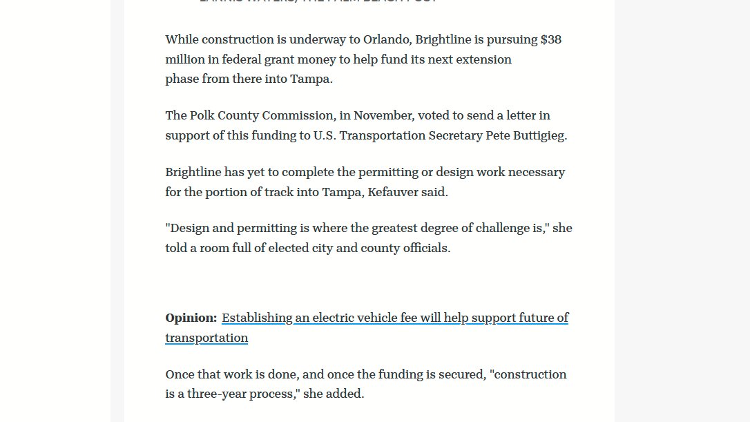 Although this is a  #Brightline update, I am including in this  #EpicUniverse thread. The potential to gain approval& funding soon for the SR528 (Via Idrive, Epic, SWO), that funding not reliant on Disney being kingmaker, MCO>ORL line could open with Epic  https://eu.theledger.com/story/news/2021/12/09/brightline-officials-give-update-plan-expand-florida-rail-service/6427927001/