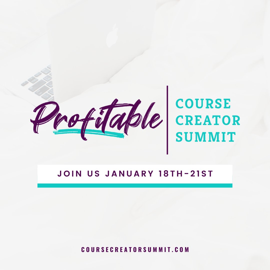 The Profitable Course Creator Summit kicks off on Tuesday, featuring 20+ speakers who are ready to teach you how to take what you're already doing in your Online Courses business and use proven strategies to sell more online courses!  

Click here to ge... bit.ly/3FpKKnQ