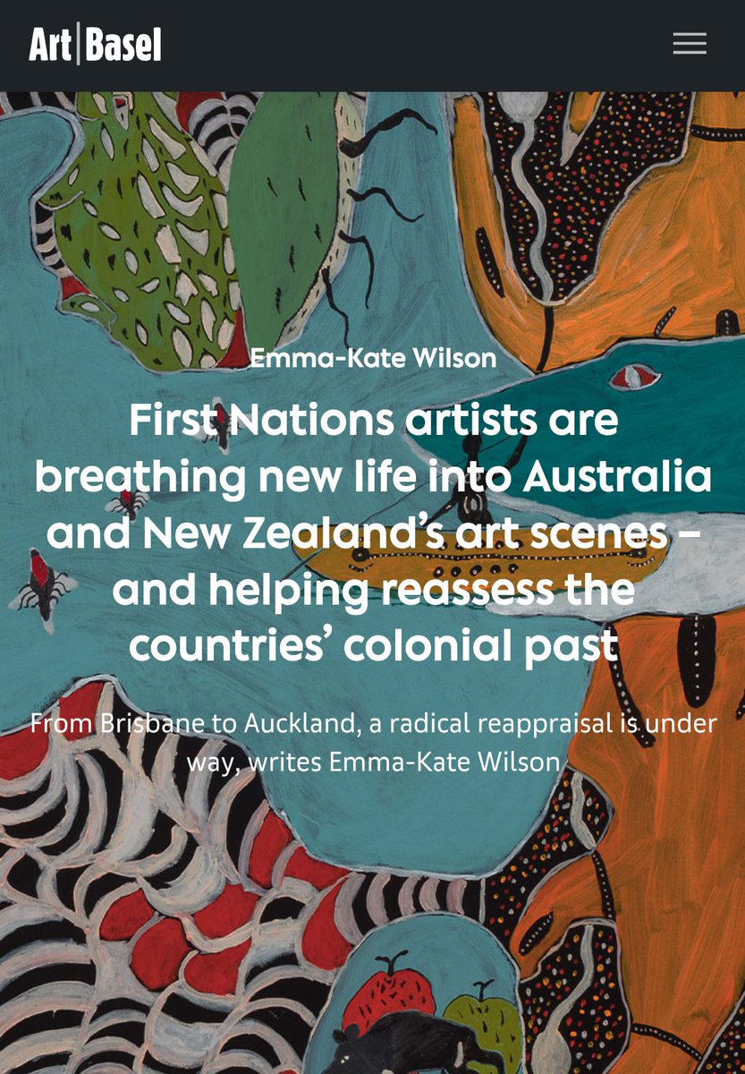 Read my take on the art ecosystem in Australia &amp; Aotearoa for <a href="/ArtBasel/">Art Basel</a> 

artbasel.com/stories/austra…