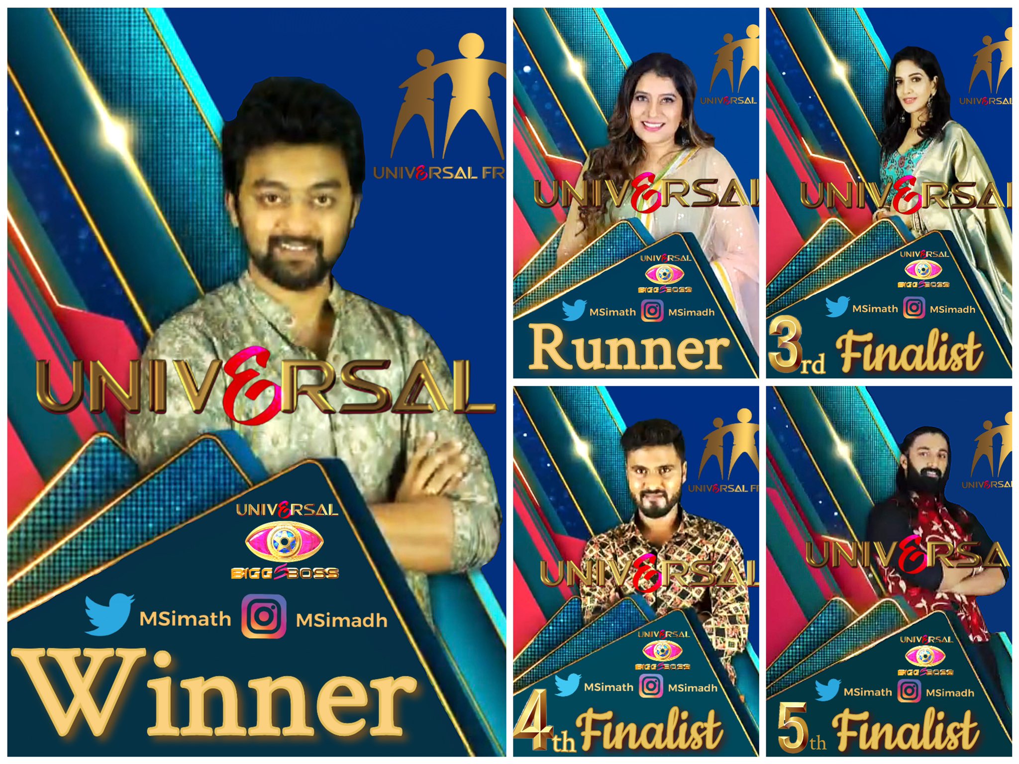Imadh on Twitter "Champions of this season biggbosstamil