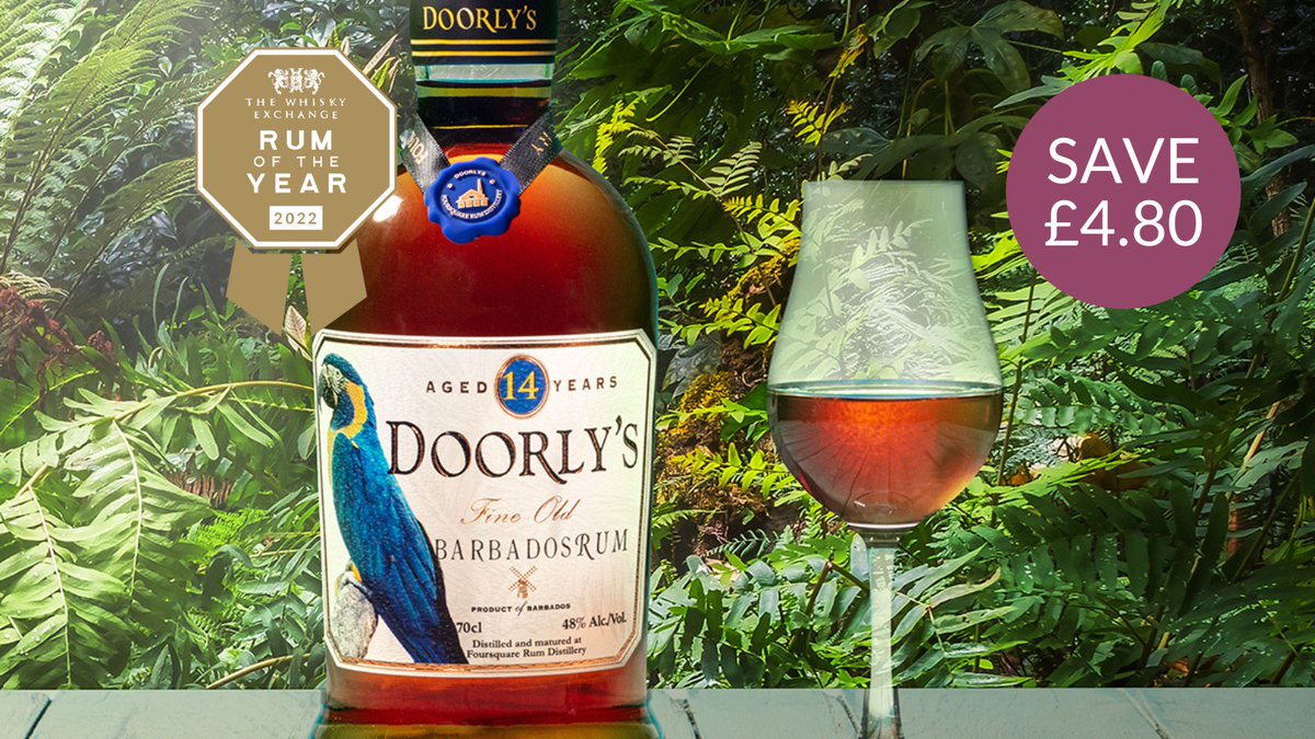 WhiskyExchange's tweet photo. Rum of The Year #SpecialOffer - #Doorly's 14-Year-Old
Now with £4.80 off, this was chosen by a panel of industry experts as our #RumoftheYear 2022. This bottling comes from the #Foursquare distillery in #Barbados and is full of fruity notes.
Shop now > https://t.co/GP5i0znY64 https://t.co/d9ETv8GaJX