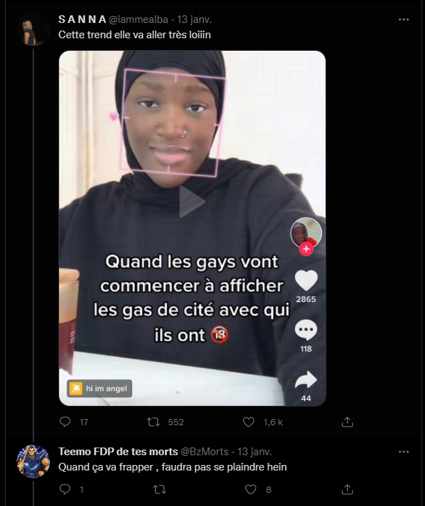 incroyant_fr's tweet photo. 👉🏻👉🏻👉🏻 #RetourDieuOff

Et pendant ce temps @TwitterFrance @Twitter ne trouve absolument rien à redire à des menaces ouvertement homophobes.

Quand les bigots avancent, c'est toute la société qui recule.

👉🏻👉🏻👉🏻 #RetourDieuOff https://t.co/rGph0WPA8Z