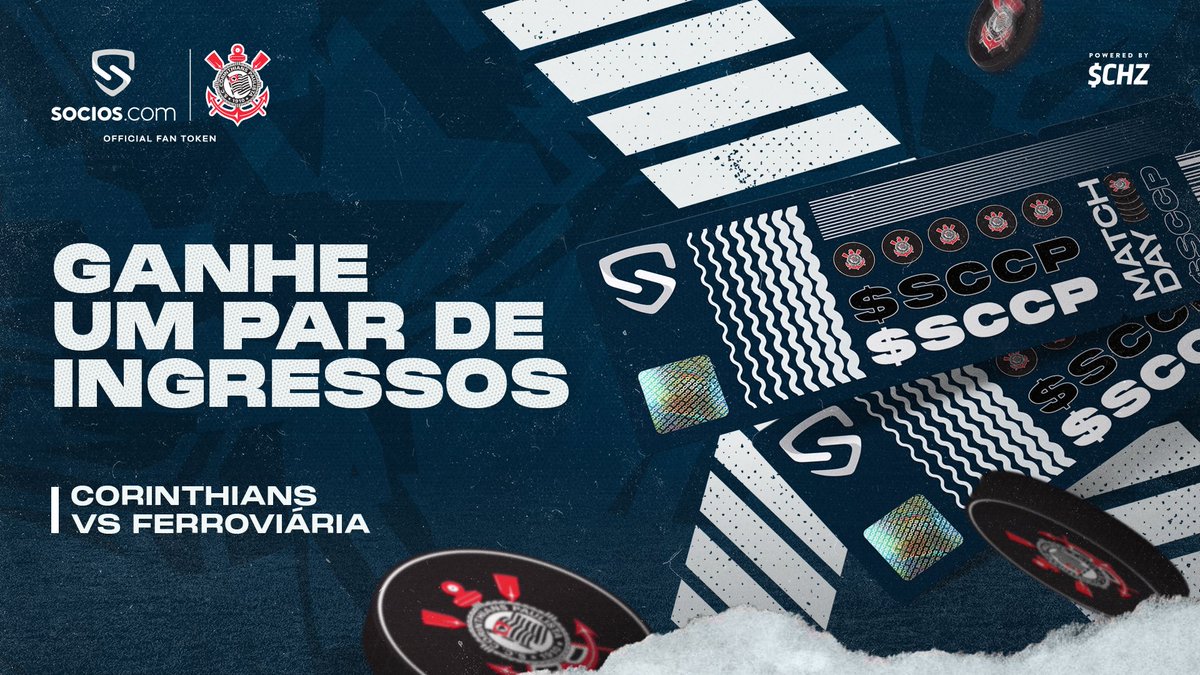 socios's tweet photo. ⚫️SORTEIO⚪️

Fiel, vamos torcer juntos pelo Timão na estreia do Paulistão 2022?

Concorra a um par de ingressos para @Corinthians x Ferroviária, dia 25/01 na Neo Química Arena.

Para participar:
✅Seguir
✅Comentar $SCCP
✅RT

ℹ️Os vencedores serão anunciados dia 19/01.

⚡️ $CHZ https://t.co/t86Pbxsflo