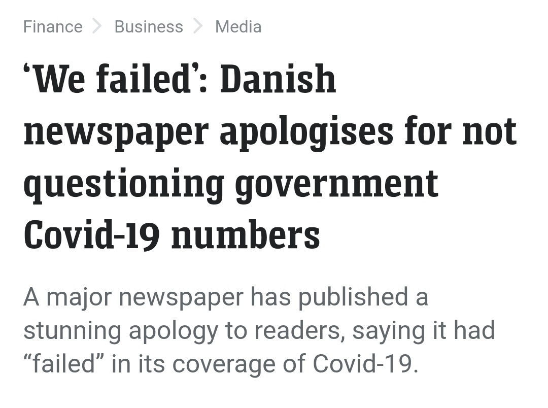 Hey @CBC @CTVNews @CP24 @TorontoStar @globalnews @globeandmail, why would this newspaper apologize? Isn't it the job of the media to repeat the government narrative, so we obey without question? Journalistic independence and integrity are NOT the way out of this #pandemic. 👇🏻