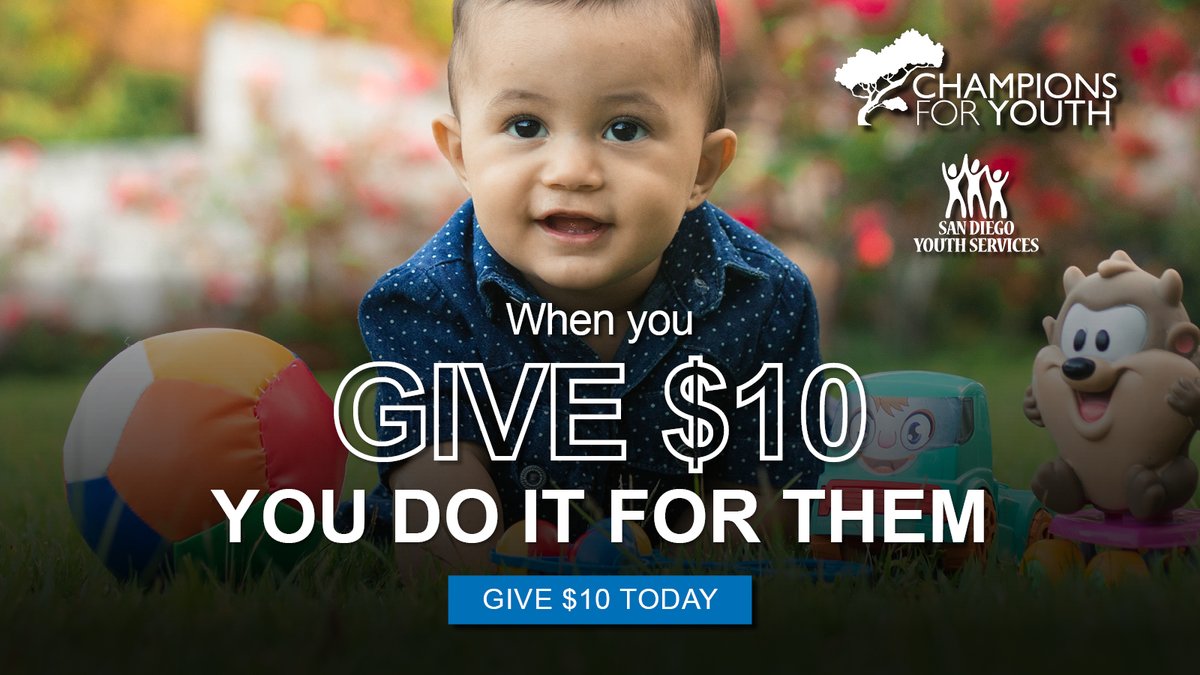 We have exceeded our fundraising goal of $100,000 for our Champions for Youth campaign and are blown away by the generosity of our supporters, but we still need 25 more donors to give $10 each to qualify for bonus funds from Farmers Insurance. Donate $10: charity.centuryclubsd.org/SDYS?
