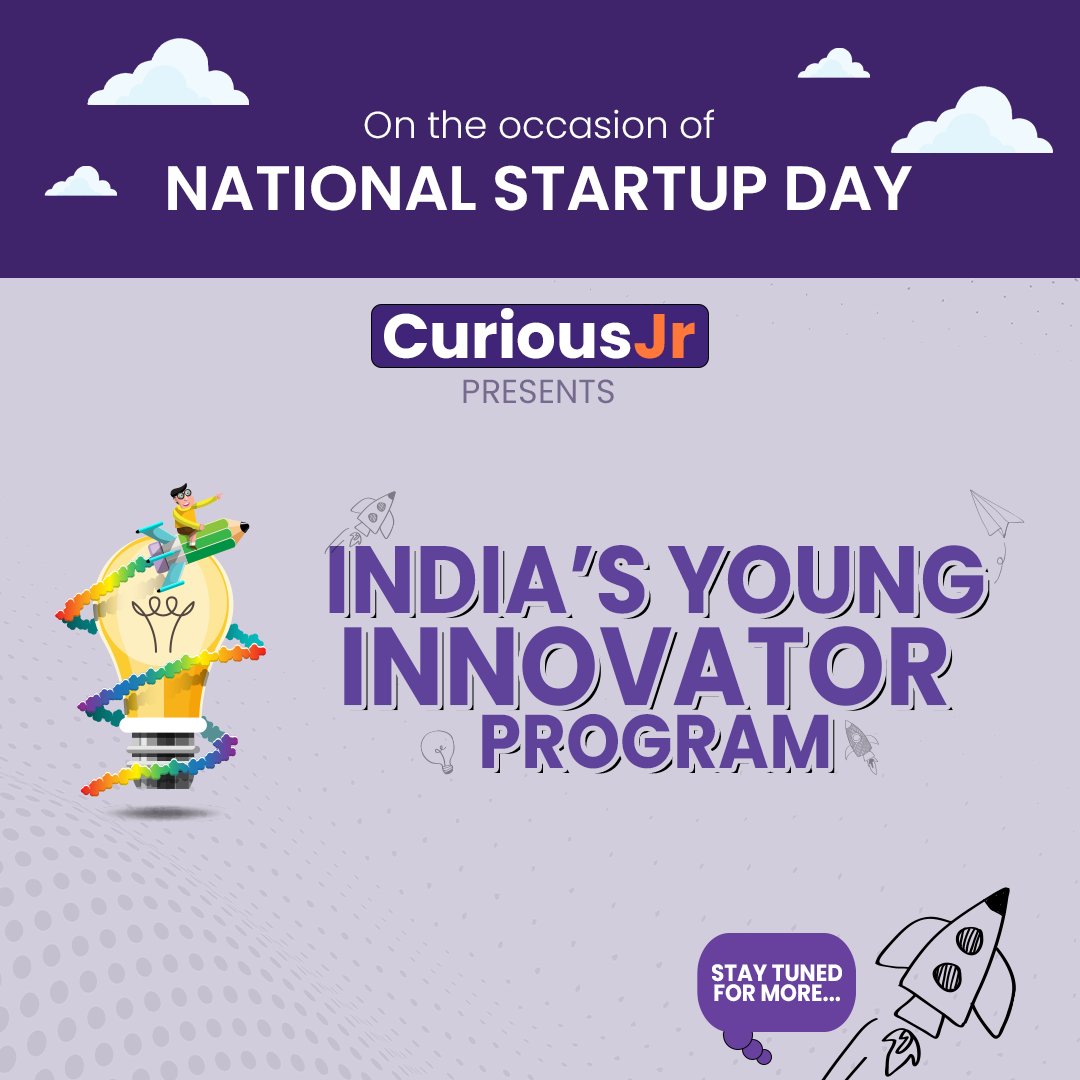 heman243's tweet photo. Shri @narendramodi announced today that 16 January would be celebrated as national startup day. To support this idea, we at @curiousjr_app are launching India’s Young Innovator’s program. Here we will provide complete mentorship and support to our selected young innovators. https://t.co/hAygq02rrN