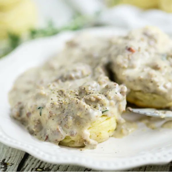TelepathofArea5's tweet image. Pulled out Grans recipes and made Sausage biscuits and gravy, And now I am full as a tick.