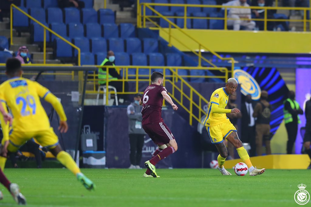 الـوقت انتهــى ! 💪💛
نهاية مباراة  #النصر_الفيصلي بفوز #العالمي 
الف الف الف مبرووووووك لجماهير العالمي وشكررررااا لجميع الحاضرين للملعب ودعم الفريق 💙💛😍😍😍 فخور جداا بكم والف مبرووك يابواحمد تستاهل كل خير😍💙💛<a href="/AzizbagBag/">عبدالعزيز أحمد بغلف🇸🇦</a>