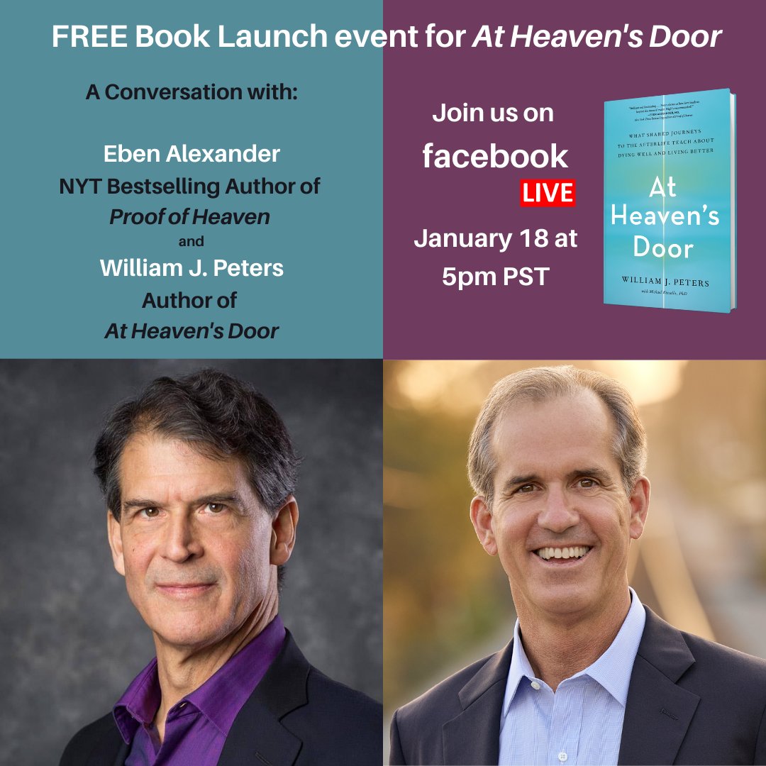 Join <a href="/SharedCrossings/">William Peters</a> and <a href="/LifeBeyondD/">Eben Alexander MD</a> on January 18 for a discussion of At Heaven's Door!

Register here: spr.ly/6019KBCrN