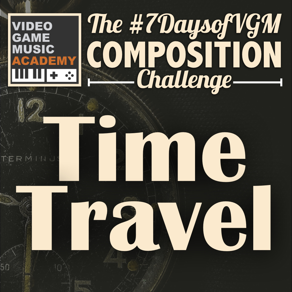 VGMAcademy's tweet image. #7DaysofVGM is back... to the future! Join us on Monday, Jan 17th for a TIME TRAVEL themed #7DaysofVGM composition challenge.  We'll be writing new game music everyday for 7 days straight, and we'd love for you to join us! #gameaudiohttps://vgmacademy.com/7days