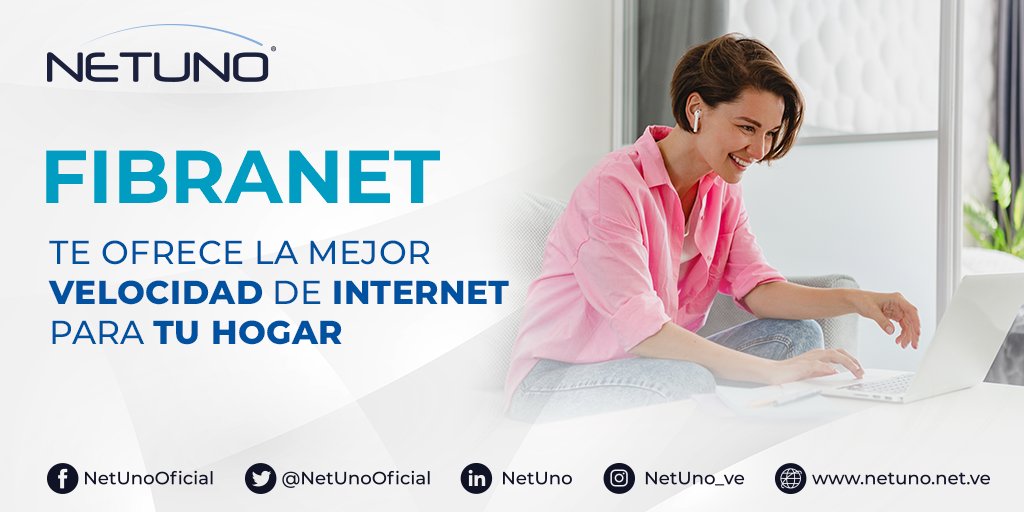 NetUnoOficial's tweet photo. Disfruta de nuestros planes de 50, 100 y 200Mbps con cobertura en las principales ciudades del país. Escríbenos desde nuestra página web, en la sección Contacto, y serás atendido por uno de nuestros asesores comerciales.

#Fibranet #InternetHogar #InternetNetuno https://t.co/11JCabLmQo