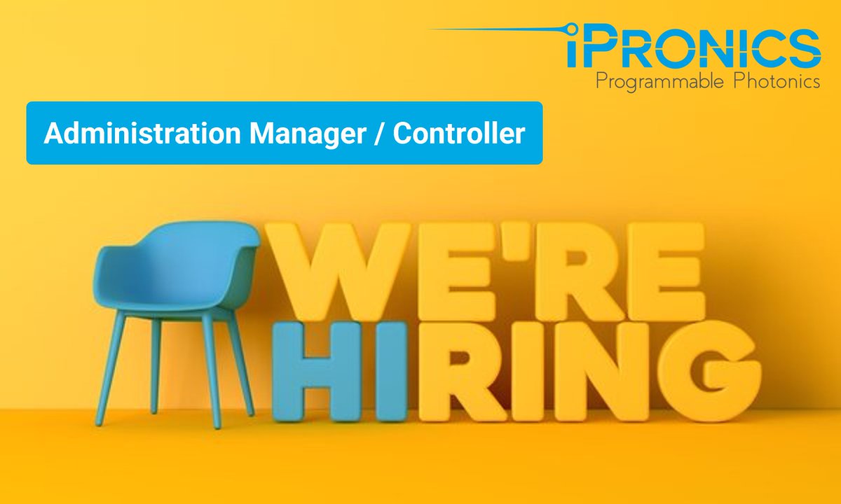📢We are looking for an Administration Manager / Controller.
Join our team and help us invent the future of photonics!
➡️ipronics.com/administration…