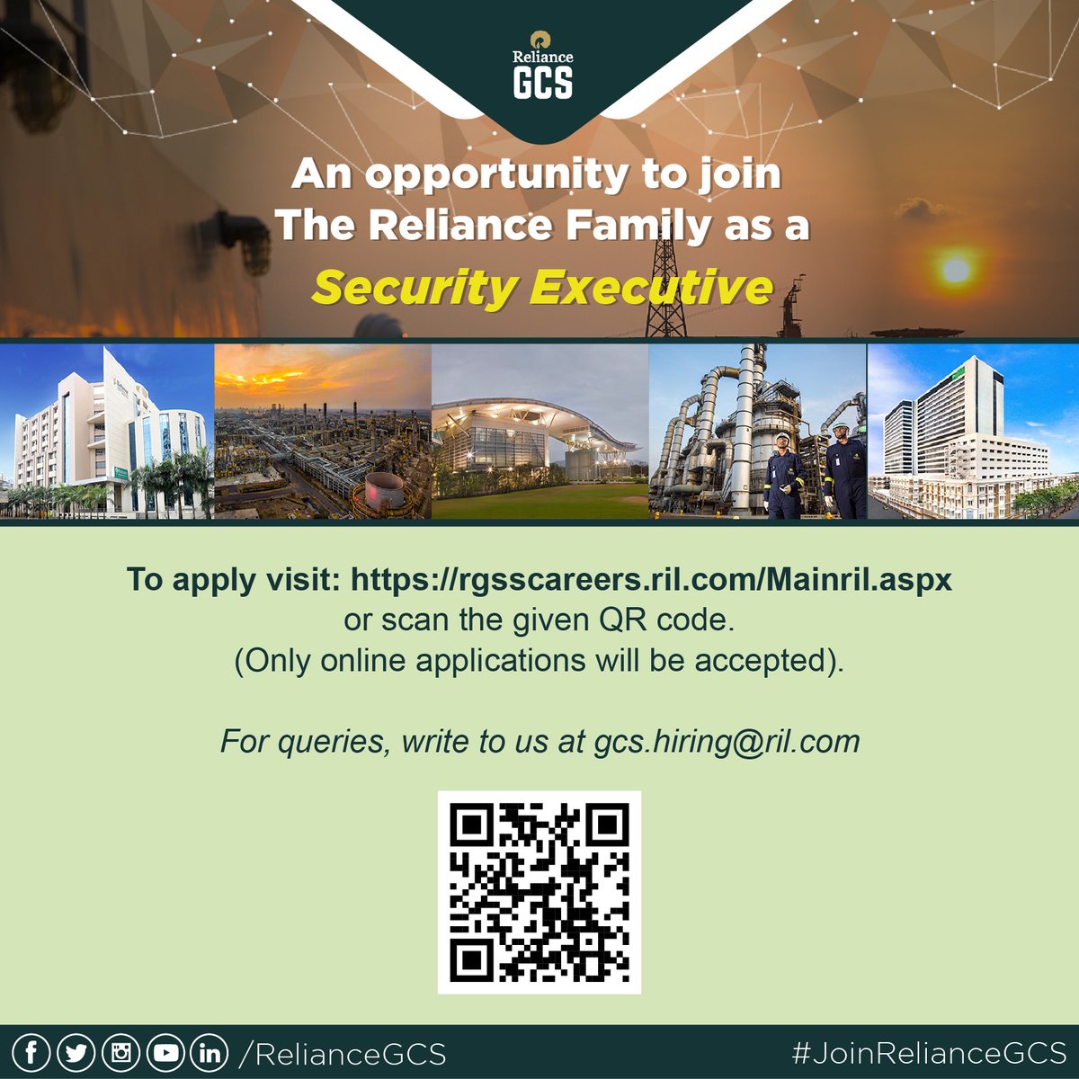 RelianceGCS's tweet photo. Here are details for the #RSRMA Batch XXVIII, recruitment process & eligibility criteria.
Interested applicants can register themselves on the portal from 20 January 2022 to 06 February 2022.
#JoinRelianceGCS #corporatesecurity https://t.co/fvYv6tF7DQ