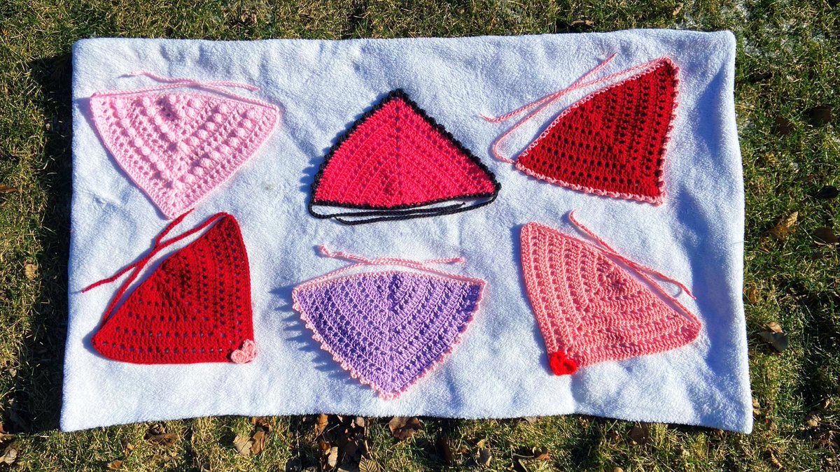 Stitch_Of_Love's tweet image. A few hair bandanas ready for my Valentine update next Friday❣️