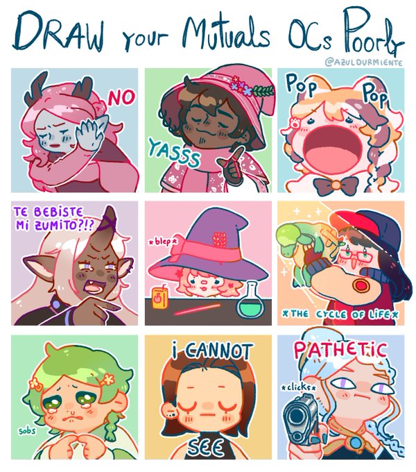 I did the mutuals OCs thing, I hope you like it uwu💗 